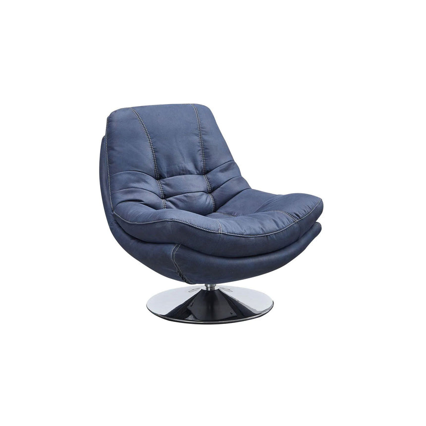 Amy Fabric Swivel Chair and Footstool
