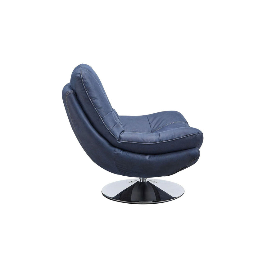 Amy Fabric Swivel Chair and Footstool