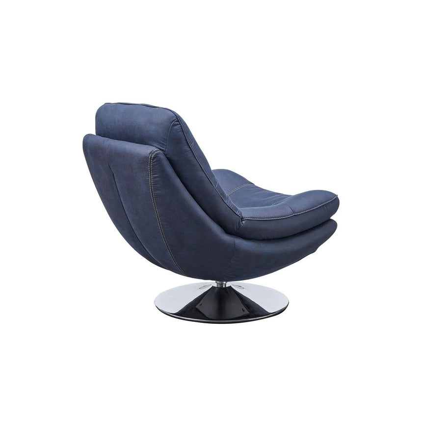 Amy Fabric Swivel Chair and Footstool