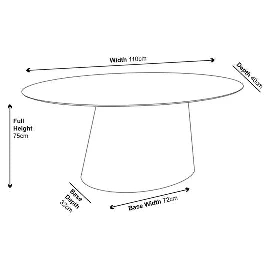 Chiswick Oval Console Table with Pedestal Base