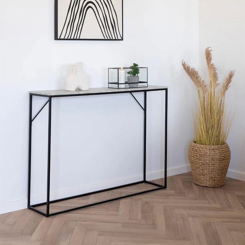 Vita Grey Melamine Console Table
