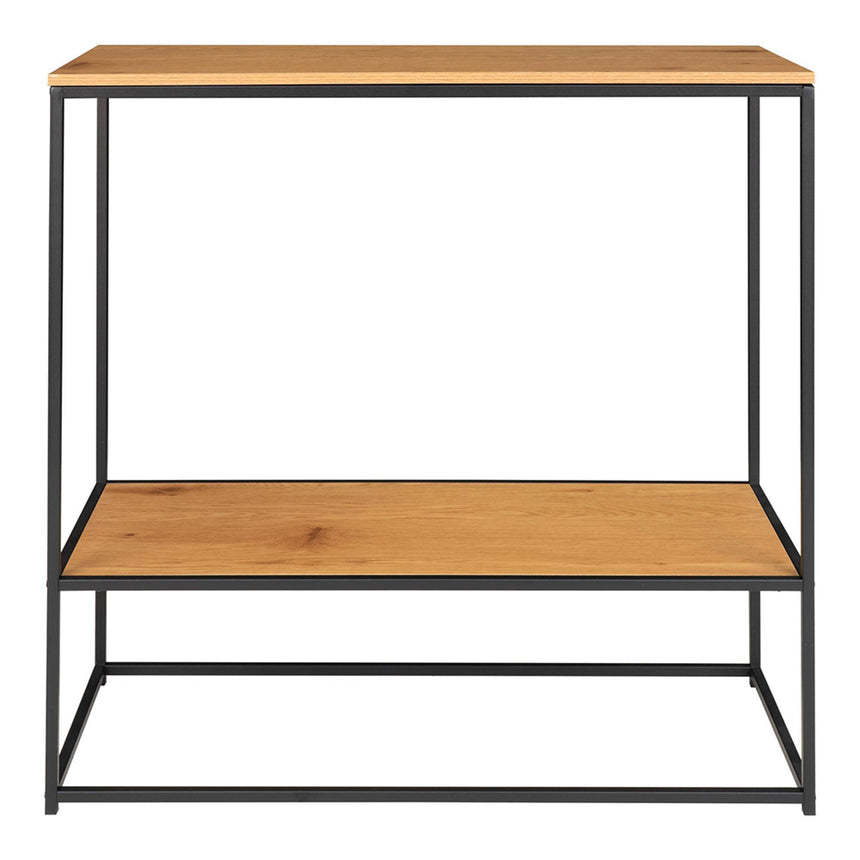 Vita Console Table with Shelf - Natural Wood