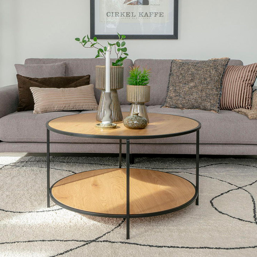 Vita Round Coffee Table - Natural Wood