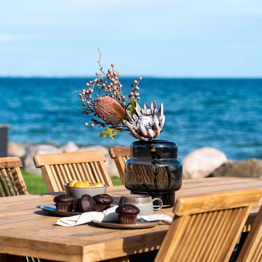 Volos Garden Dining Table - 10 Seater - Natural - Teak Wood - 240cm