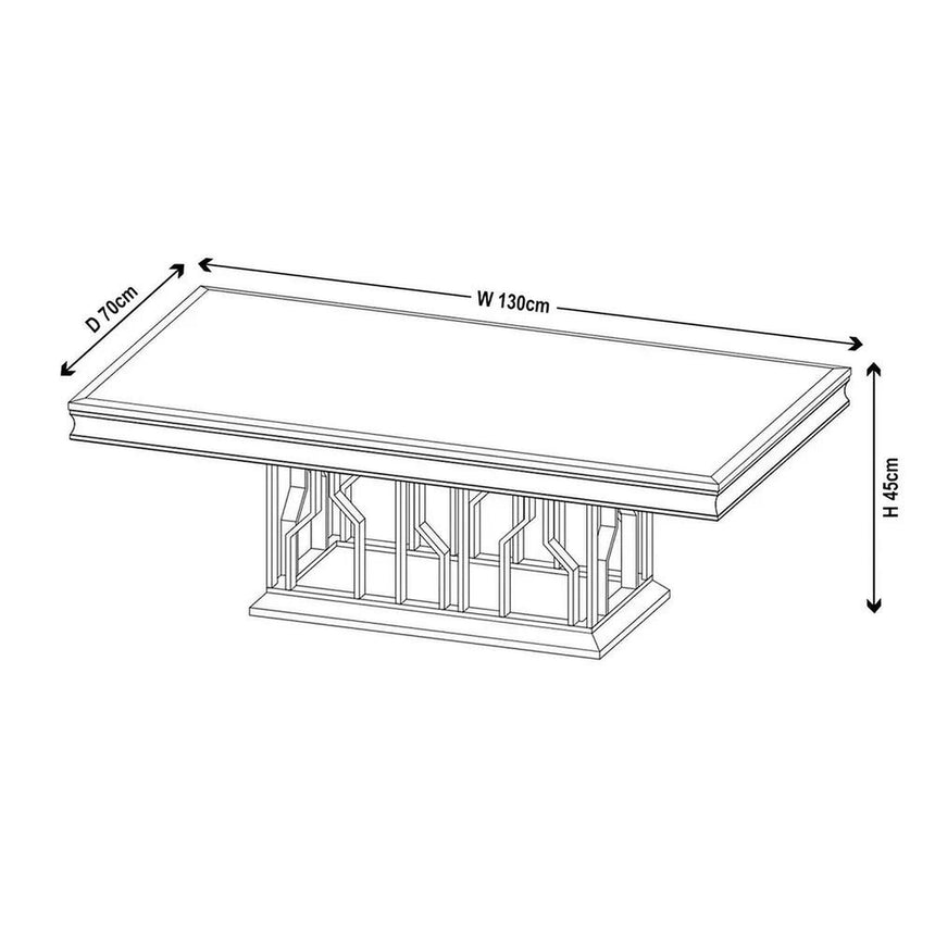 Vortex Coffee Table - Grey Marble & Chrome