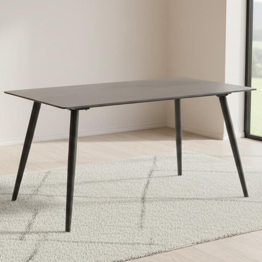 Wicklow Dining Table - 4 Seater - 140cm - Black Ceramic
