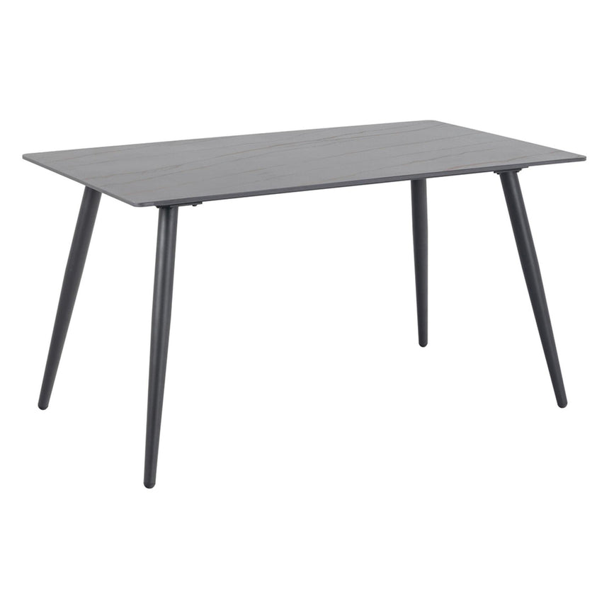 Wicklow Dining Table - 4 Seater - 140cm - Black Ceramic