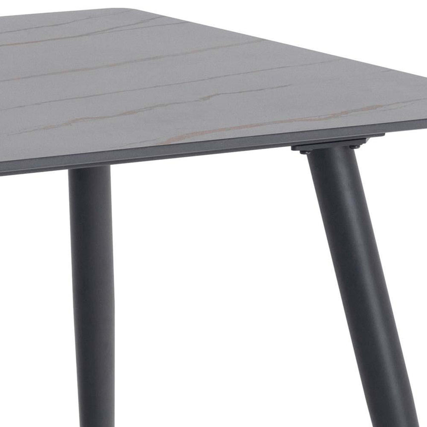 Wicklow Dining Table - 4 Seater - 140cm - Black Ceramic