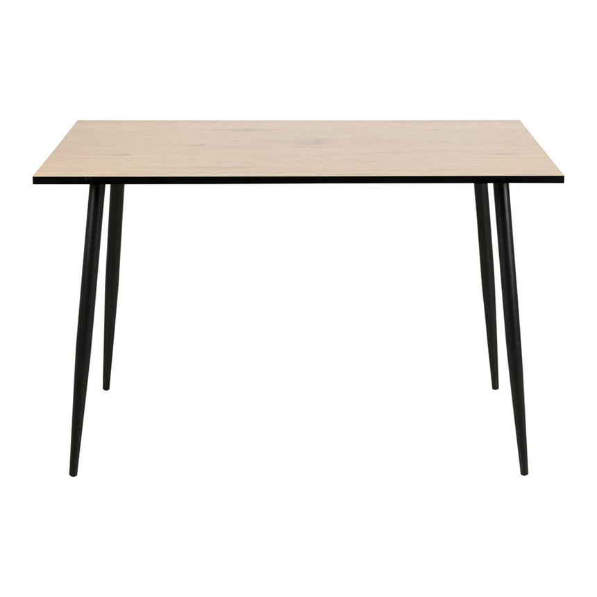 Wilma Dining Table - 4 Seater - 120cm - White Oak and Black