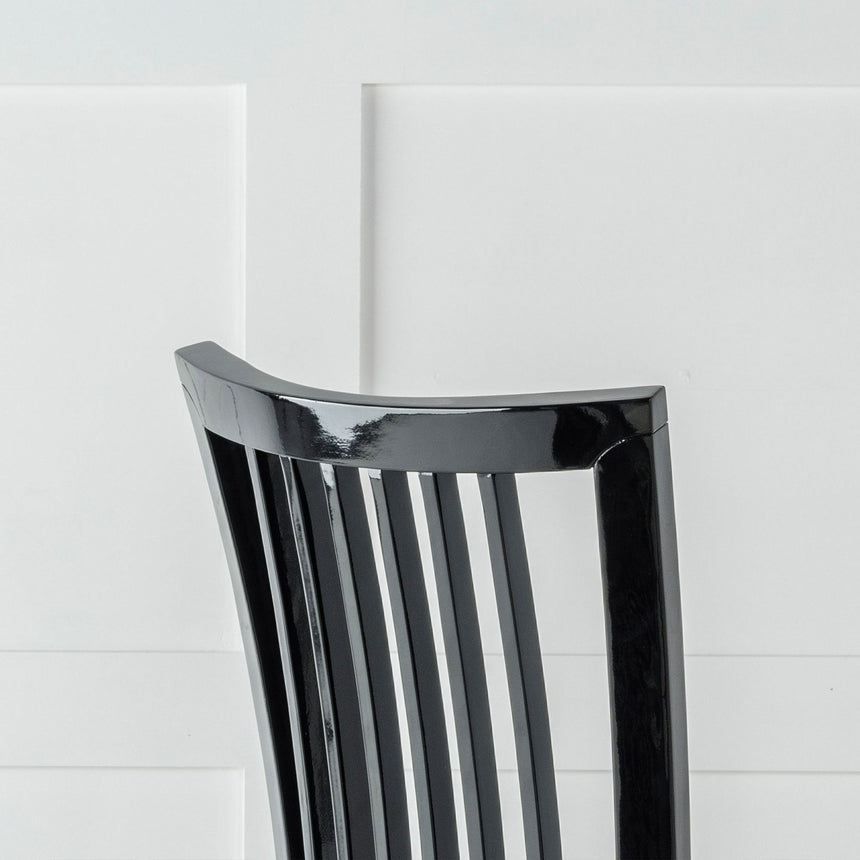 Abruzzo High Gloss Slatted Back Dining Chair