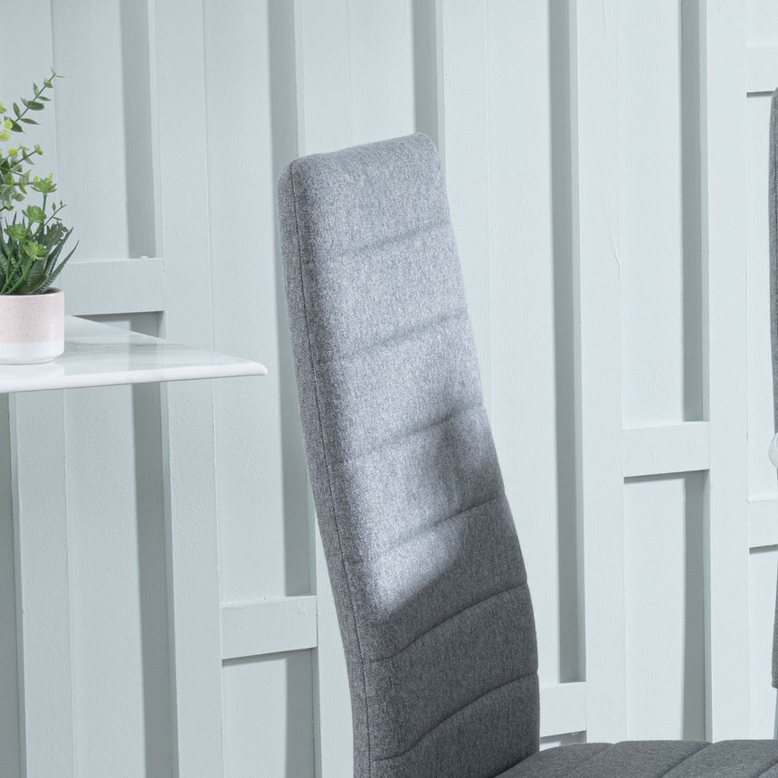 Rovigo Fabric Dining Chair with Chrome Legs