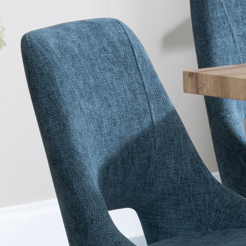 Stansbury Fabric Dining Chair with Black Legs