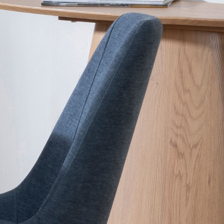 Rovereto Fabric Dining Chair with Black Legs