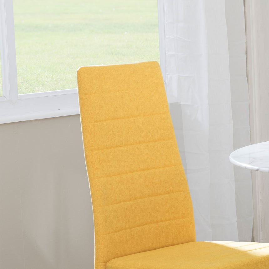 Rovigo Fabric Dining Chair with Gold Legs