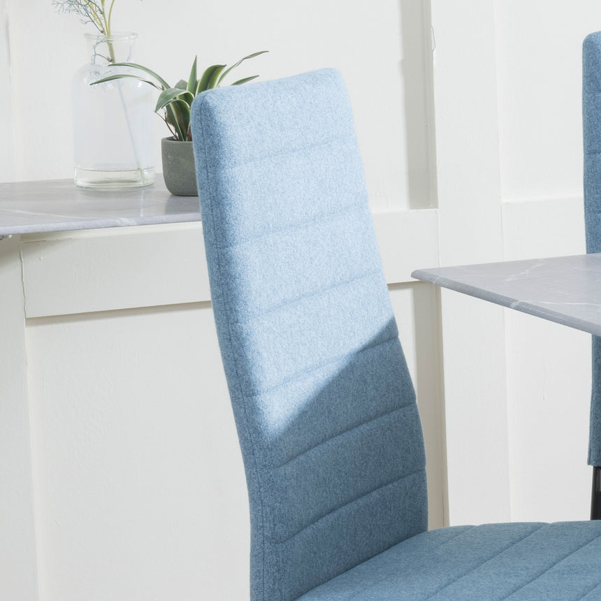 Rovigo Fabric Dining Chair with Black Legs