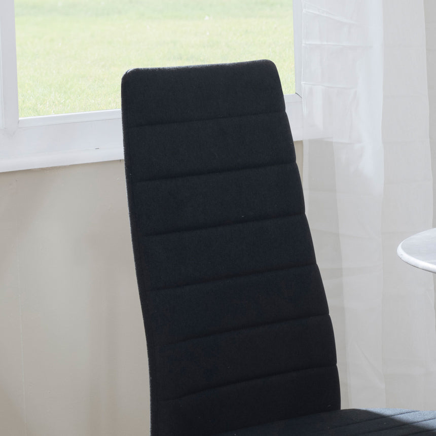 Rovigo Fabric Dining Chair with Gold Legs