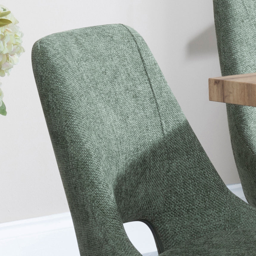 Stansbury Fabric Dining Chair with Black Legs