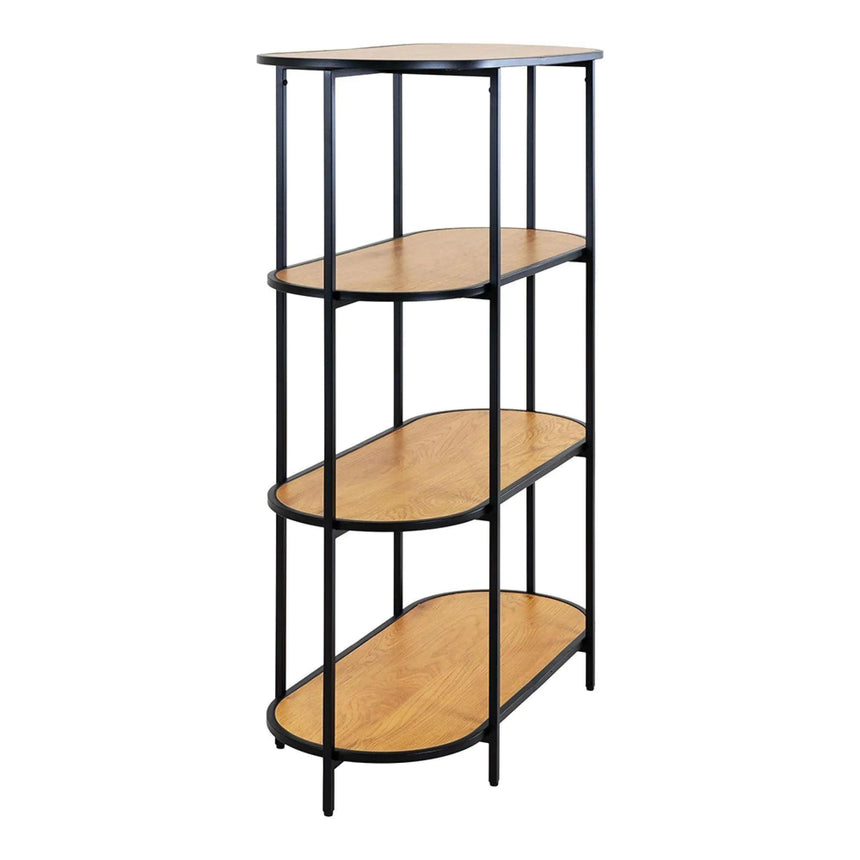 Vita Curved Open Shelving Unit - Natural Wood