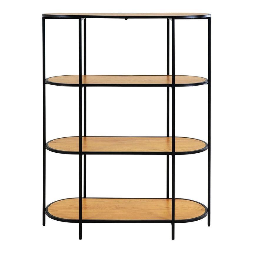 Vita Curved Open Shelving Unit - Natural Wood