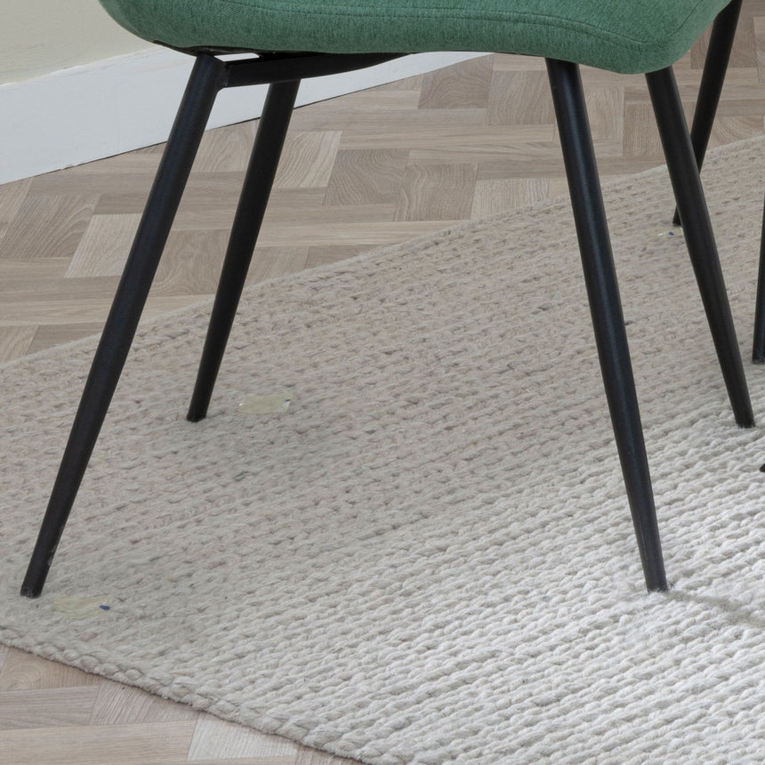 Bolzano Fabric Dining Chairs with Black Metal Legs