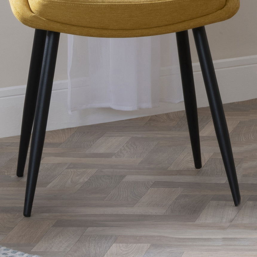 Rovereto Fabric Dining Chair with Black Legs
