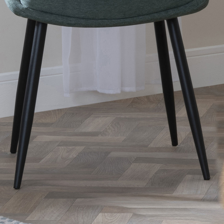 Rovereto Fabric Dining Chair with Black Legs