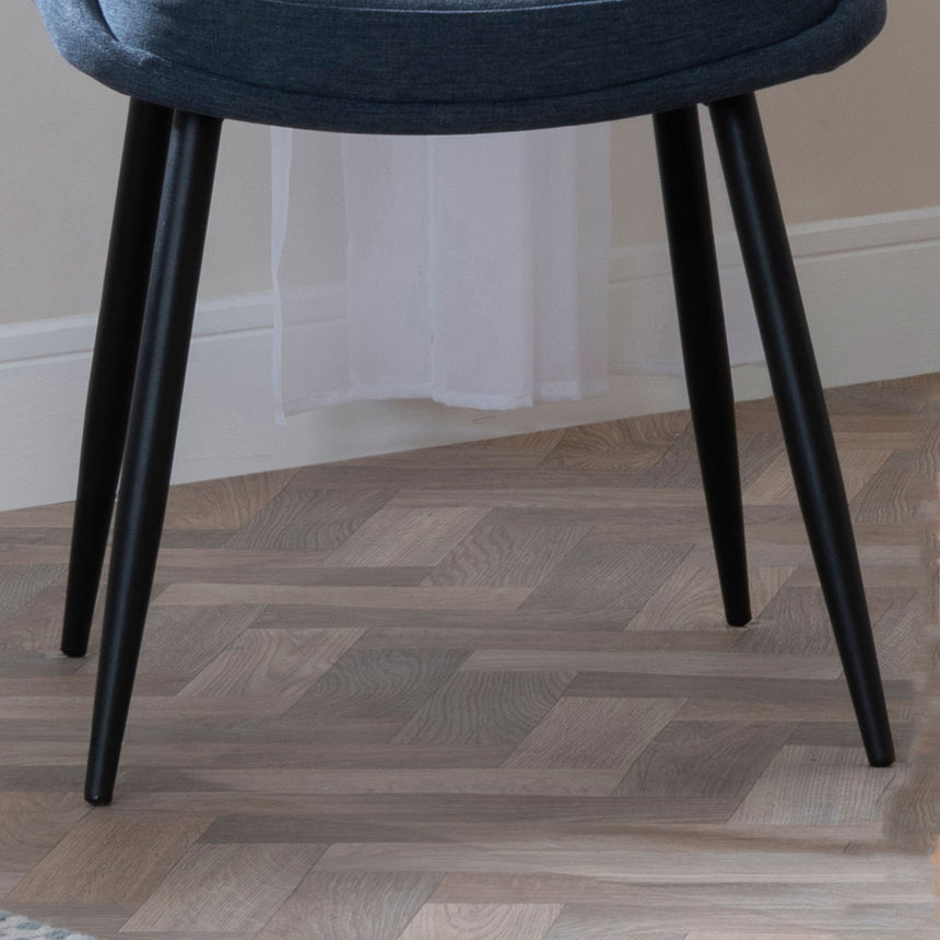 Rovereto Fabric Dining Chair with Black Legs