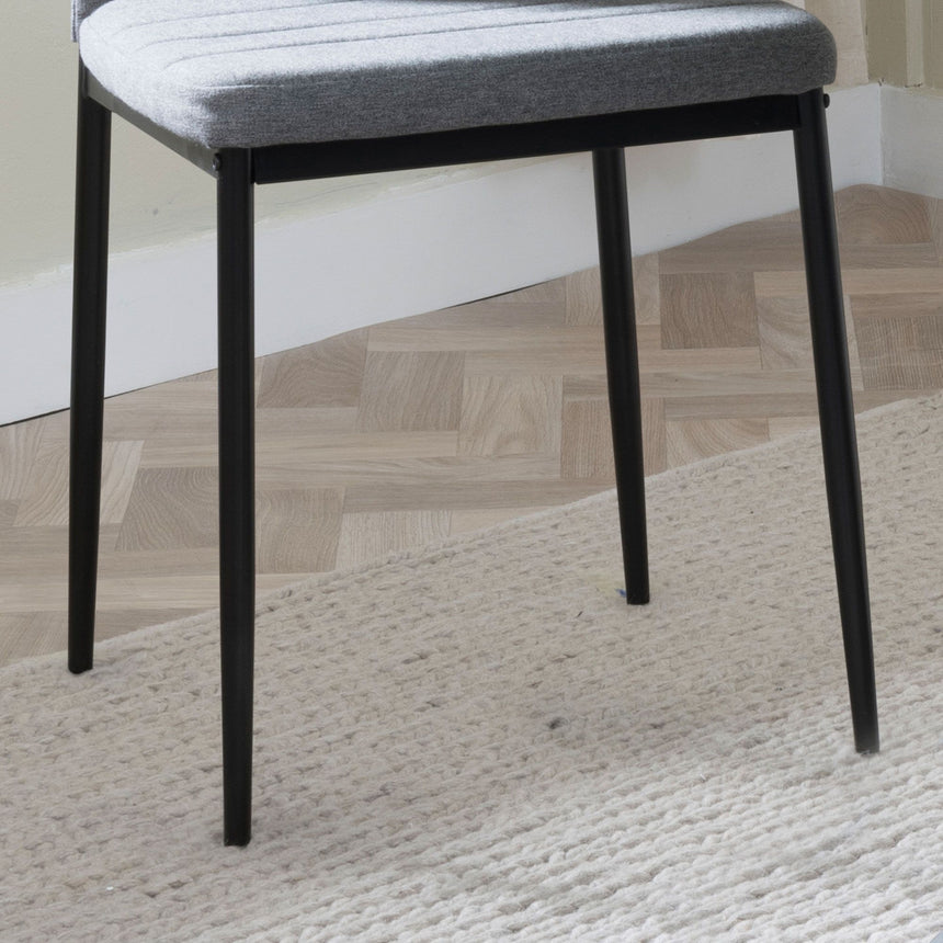 Rovigo Fabric Dining Chair with Black Legs