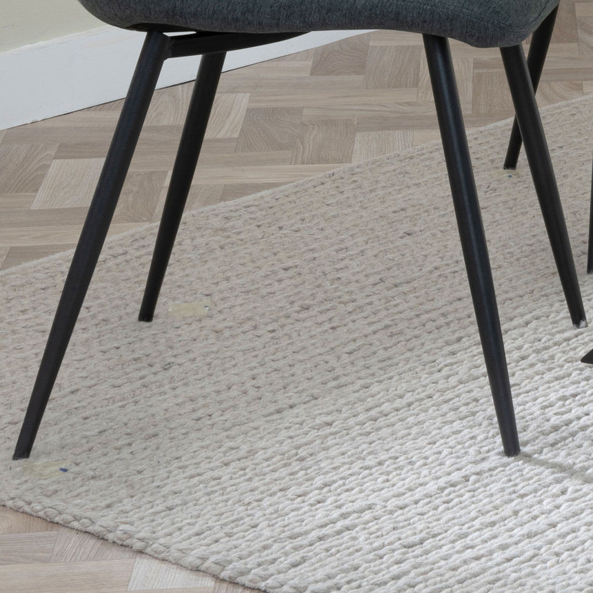 Bolzano Fabric Dining Chairs with Black Metal Legs
