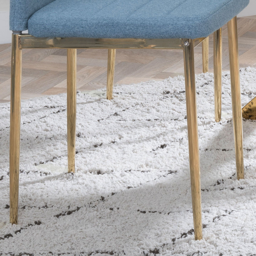 Rovigo Fabric Dining Chair with Gold Legs