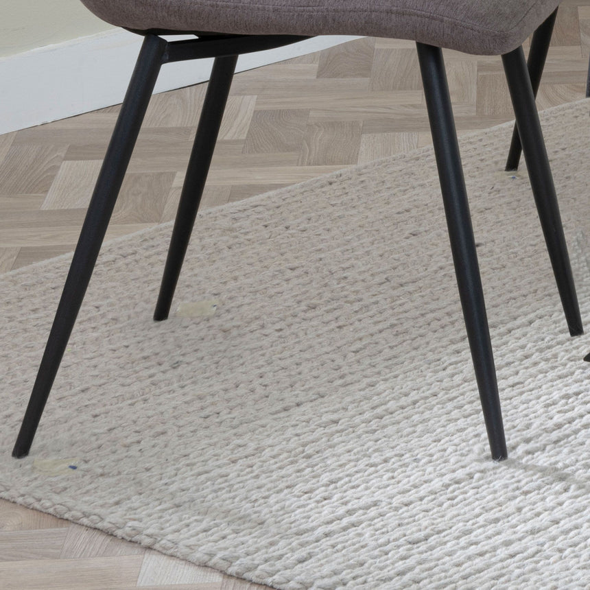 Bolzano Fabric Dining Chairs with Black Metal Legs