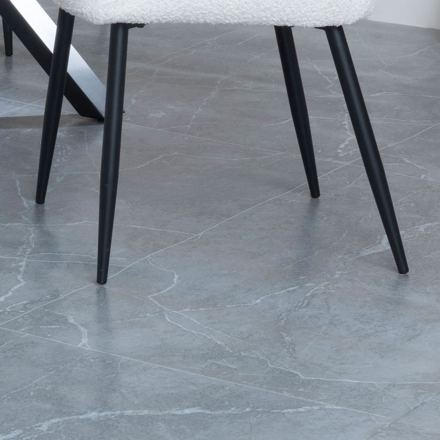 Stansbury Fabric Dining Chair with Black Legs