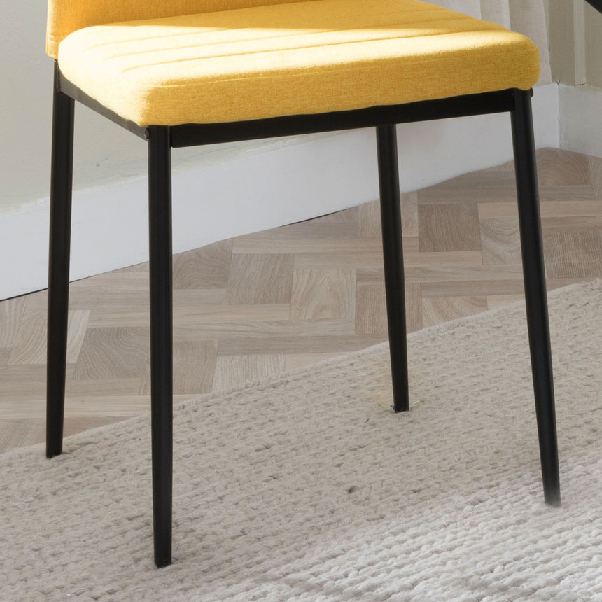 Rovigo Fabric Dining Chair with Black Legs
