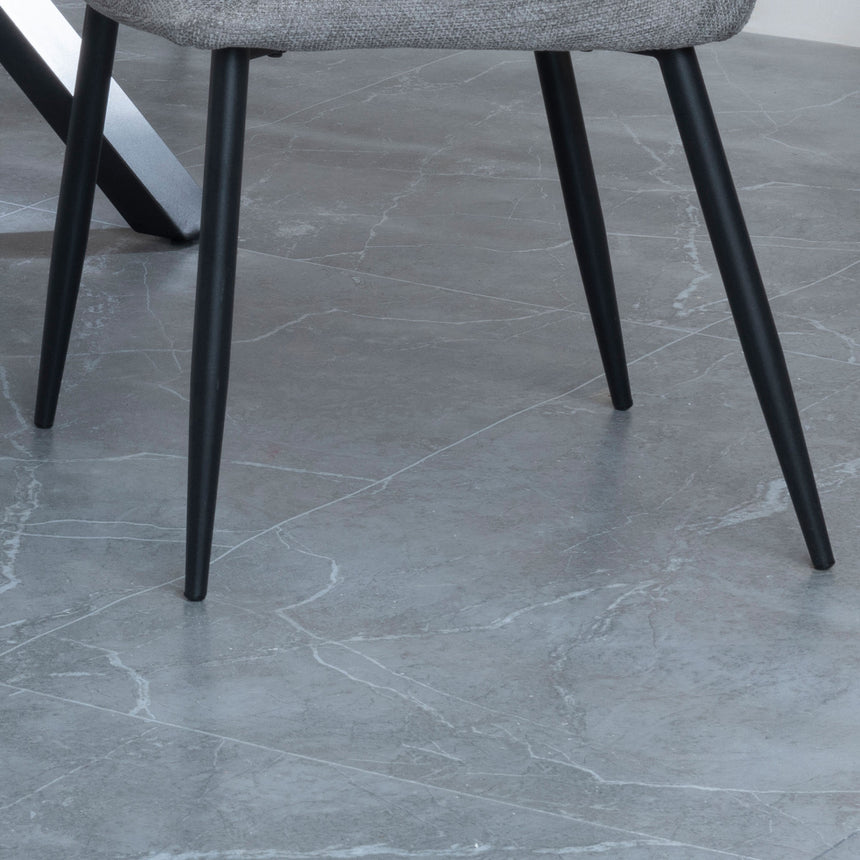 Stansbury Fabric Dining Chair with Black Legs