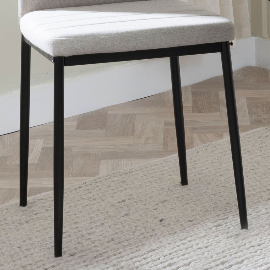 Rovigo Fabric Dining Chair with Black Legs