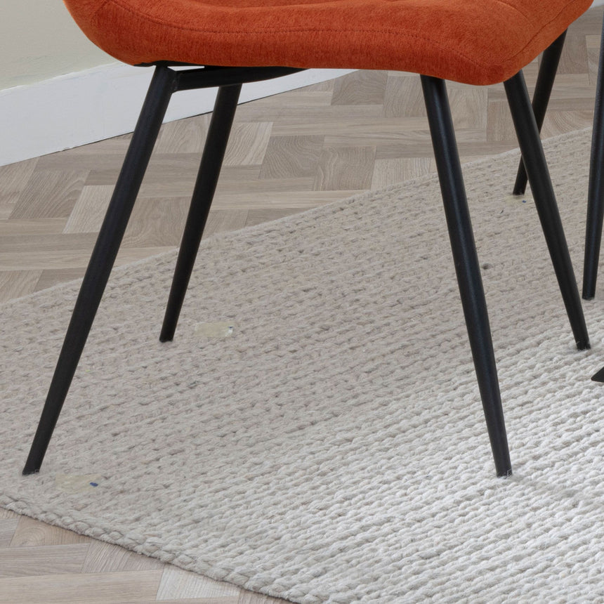 Bolzano Fabric Dining Chairs with Black Metal Legs