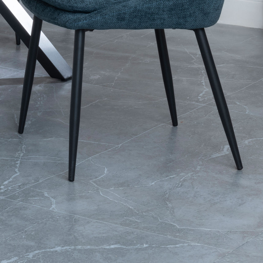 Stansbury Fabric Dining Chair with Black Legs