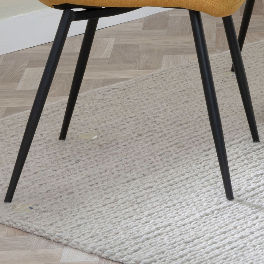 Bolzano Fabric Dining Chairs with Black Metal Legs