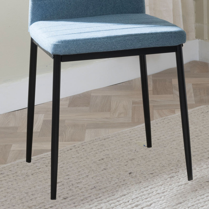 Rovigo Fabric Dining Chair with Black Legs