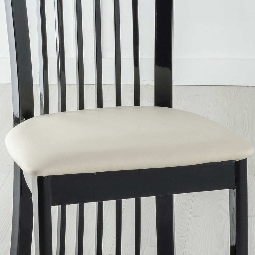 Abruzzo High Gloss Slatted Back Dining Chair