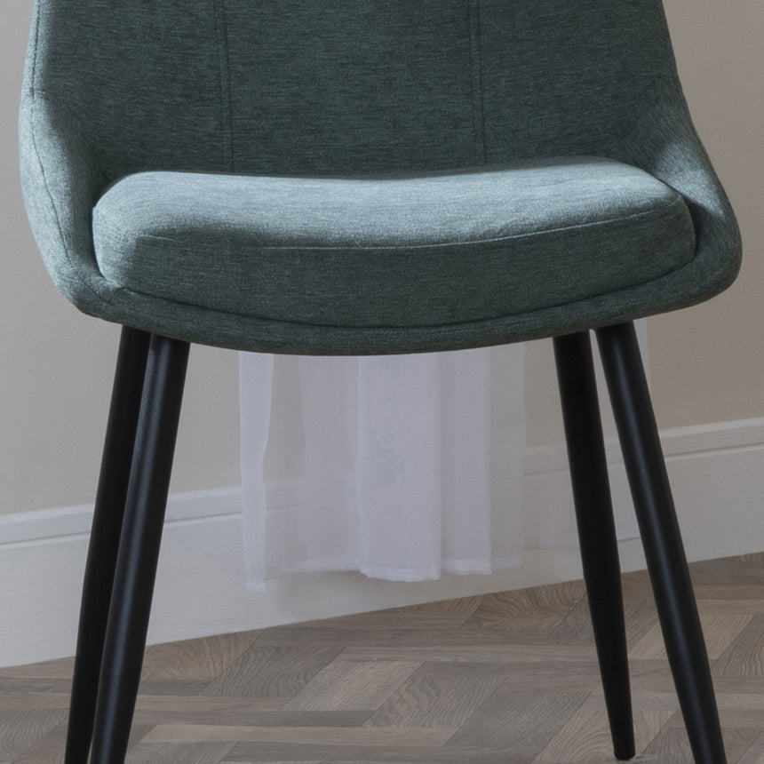 Rovereto Fabric Dining Chair with Black Legs