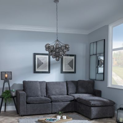 Urban Deco Alexandria Dark Grey Corner Sofa