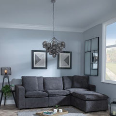 Urban Deco Alexandria Dark Grey Corner Sofa
