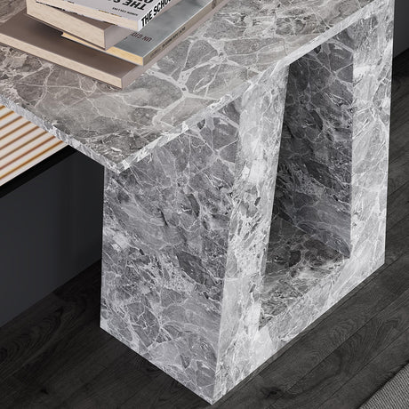Milan Console Table - Grey Marble