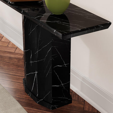 Naples Console Table - Black Marble
