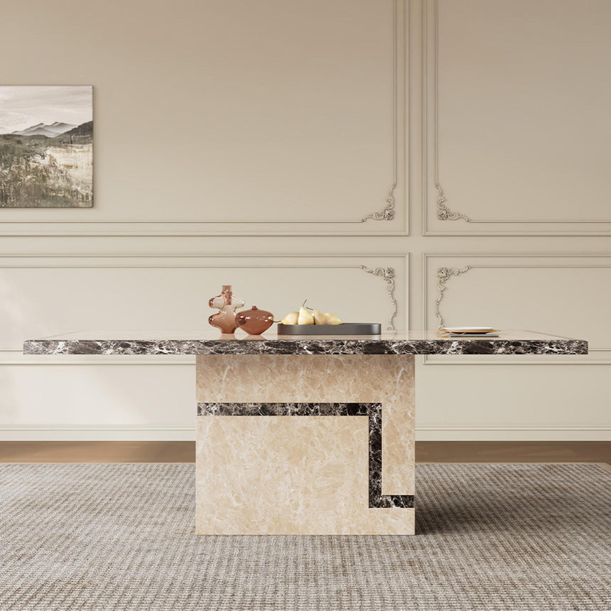 Venice Dining Table - Cream Marble - Sizes Available