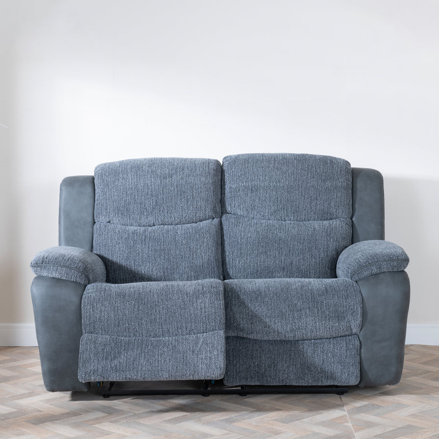 Legnano Grey Fabric 2 Seater Recliner Sofa