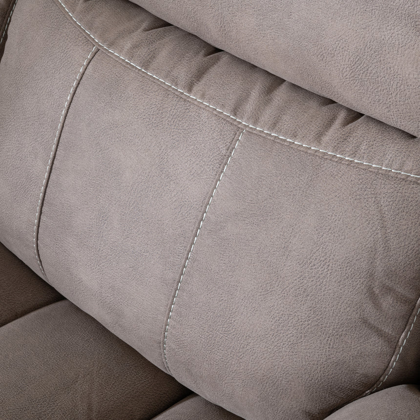Bergamo Brown Fabric 2 Seater Recliner Sofa