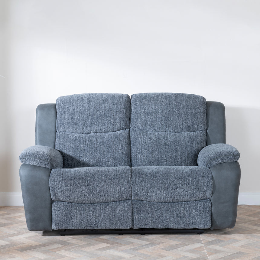 Legnano Grey Fabric 2 Seater Recliner Sofa