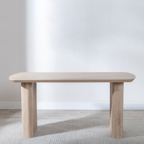 Emilia Fluted 6 Seater Pedestal Dining Table - 160cm